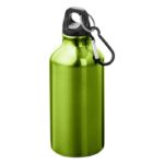 MP3357960 botella de 400 ml de aluminio reciclado con certificado rcs con mosqueton verde recycled a 1