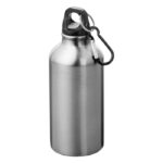 MP3357970 botella de 400 ml de aluminio reciclado con certificado rcs con mosqueton gris recycled al 1