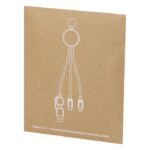 MP3358200 cable de carga 6 en 1 de plastico recicladobambu con llavero negro plastico abs reciclado 2