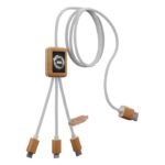 MP3359110 cable de carga 3 en 1 de pet reciclado con logotipo retroiluminado y estuche cuadrado de b 3
