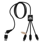 MP3359120 cable de carga 5 en 1 rpet con transferencia de datos scx negro plastico abs reciclado pla 3
