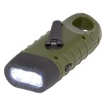 MP3359960 linterna de dinamo solar con mosqueton de plastico reciclado verde plastico abs reciclado 1