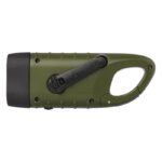 MP3359960 linterna de dinamo solar con mosqueton de plastico reciclado verde plastico abs reciclado 3