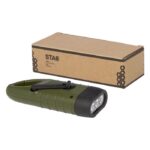 MP3359960 linterna de dinamo solar con mosqueton de plastico reciclado verde plastico abs reciclado 6