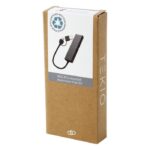 MP3360040 hub usb 20 de aluminio reciclado con certificacion rcs negro recycled aluminium 2