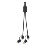 MP3360050 cable de carga rapida 6 en 1 de 45 w en aluminio reciclado con certificacion rcs negro rec 3