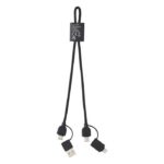 MP3360050 cable de carga rapida 6 en 1 de 45 w en aluminio reciclado con certificacion rcs negro rec 6
