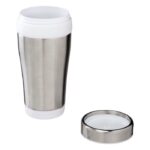 MP3360110 vaso con aislamiento de acero inoxidable reciclado de 410ml con certificacion rcs blanco r 4