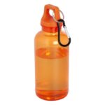 MP3360390 bidon de 400ml de plastico reciclado con mosqueton y certificacion rcs naranja plastico pe 1