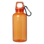 MP3360390 bidon de 400ml de plastico reciclado con mosqueton y certificacion rcs naranja plastico pe 3