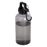 MP3360420 bidon de 400ml de plastico reciclado con mosqueton y certificacion rcs negro plastico pet 1