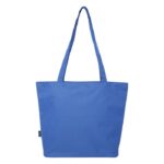 MP3361270 bolsa tote con cremallera de material reciclado grs de 20l azul 600d poliester reciclado 4