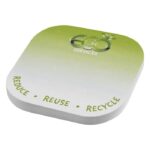 MP3363190 notas adhesivas recicladas con forma cuadrada y esquinas redondeadas blanco papel reciclad 1