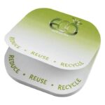 MP3363190 notas adhesivas recicladas con forma cuadrada y esquinas redondeadas blanco papel reciclad 5