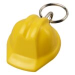 MP3363330 llavero de material reciclado con forma de casco protector amarillo plastico hips reciclad 1