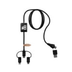 MP3411100 cable de carga 5 en 1 negro plastico pet reciclado plastico abs reciclado aluminio 1