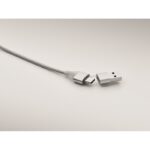 MP3411990 cable de carga largo 2 en 1 plateado multimaterial 4