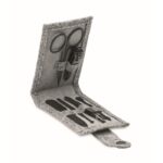 MP3413000 set manicura 6 pc fieltro rpet gris rpet 1