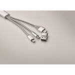 MP3413020 cable de carga 4 en 1 tipo c plateado plastico 2