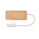 MP3413070 hub usb de 4 puertos de bambu natural bambu 4