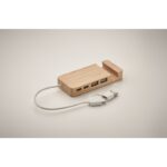 MP3413070 hub usb de 4 puertos de bambu natural bambu 5