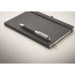 MP3414020 set cuadernos piel reciclada negro papel 5