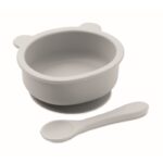 MP3414430 bol silicona bebe con cuchara gris silicona 1