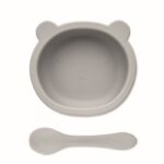 MP3414430 bol silicona bebe con cuchara gris silicona 2