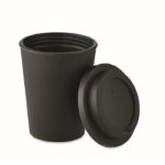 MP3416290 vaso de doble pared pp 300 ml negro polipopileno 2