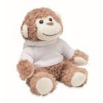 MP3419020 mueco peluche forma de mono blanco poliester 1