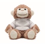 MP3419020 mueco peluche forma de mono blanco poliester 3