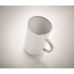 MP3419760 taza metal con capa de esmalte blanco acero inoxidable 4