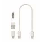 MP3420490 kit con cable 3 en 1 y soporte blanco abs 3