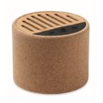 MP3420510 altavoz redondo de corcho beige bambu 1