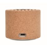MP3420510 altavoz redondo de corcho beige bambu 4