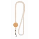 MP3420800 lanyard algodon con mosqueton beige algodon 2