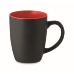 MP3421110 taza ceramica bicolor 290 ml rojo gres 1