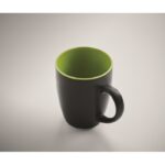 MP3421140 taza ceramica bicolor 290 ml verde lima gres 4
