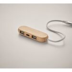 MP3421250 hub usb de 3 puertos natural bambu 3