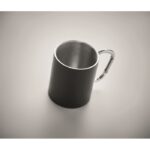 MP3421680 taza metalica doble 300 ml negro acero inoxidable 2