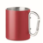 MP3421690 taza metalica doble 300 ml rojo acero inoxidable 1