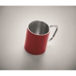 MP3421690 taza metalica doble 300 ml rojo acero inoxidable 2