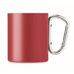 MP3421690 taza metalica doble 300 ml rojo acero inoxidable 3