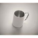 MP3421700 taza metalica doble 300 ml blanco acero inoxidable 2