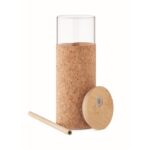 MP3423120 vaso de vidrio con funda 450 ml beige vidrio 2