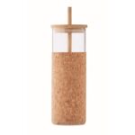 MP3423120 vaso de vidrio con funda 450 ml beige vidrio 4