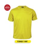 MPG114247 camiseta adulto amarillo 100 poliester 135 g m2 2