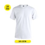 MPG114321 camiseta adulto blanca keya blanco 100 algodon ring spun single jersey 130 g m2 5