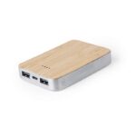 MPG114582 power bank plateado aluminio reciclado bambu 3