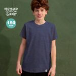 MPG114874 camiseta nio negro 60 algodon reciclado single jersey 40 poliester rpet 150 g m2 2